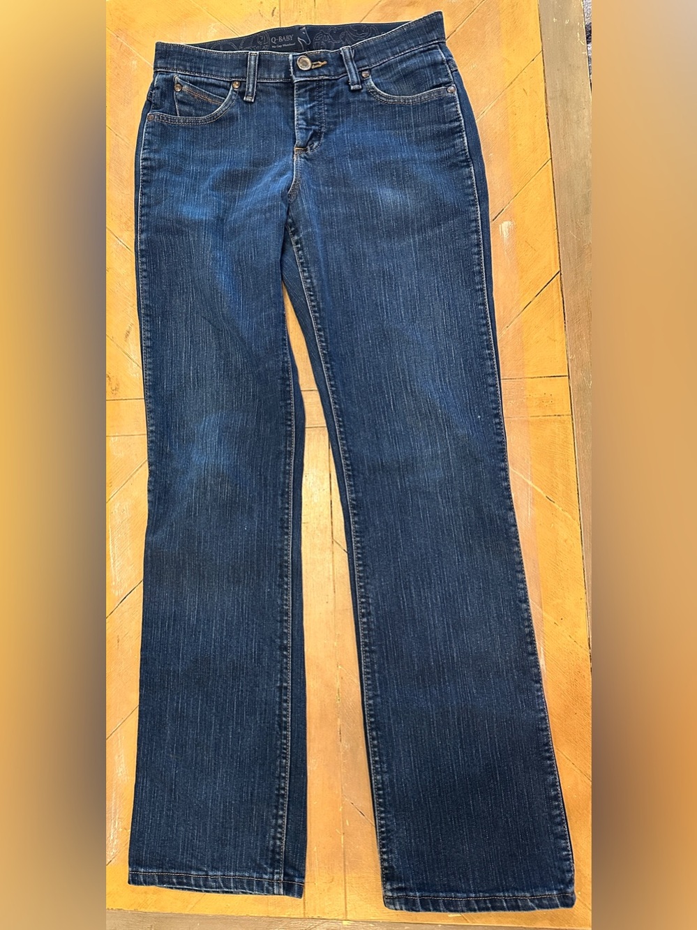 Wrangler Q-Baby Bootcut Jeans Dark Wash 3/4 x 34